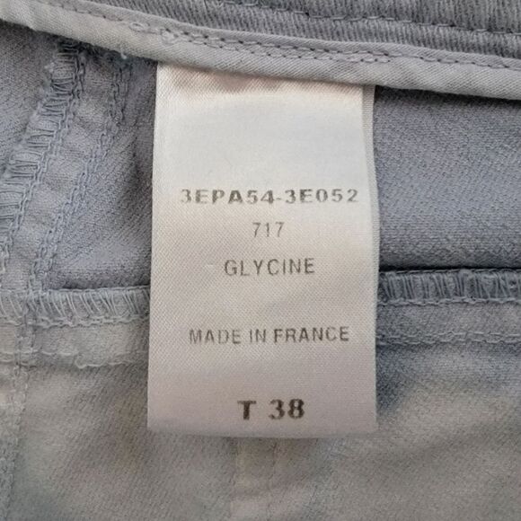 Chloé Glycine Tie Dye Striped Low Rise Boho Capri Jeans in Blue Cloud - Picture 10 of 14